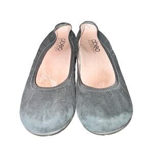 Abeo Tia Ballet Flats Women's Size 8 N Black Shimmer Leather Comfort Shoes
